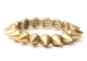 Spike Studs Stretch Bracelet Antique Gold Tone Edgy Punk Charm Bangle Fashion Jewelry