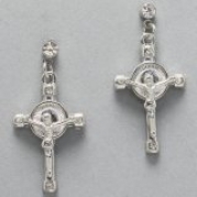 Womens Jewelry, Rhodium, Silver Color Crucifix Cross Earrings, Religious