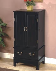 Coaster Five Drawer Jewelry Armoire in Black