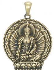 Medicine Buddha Pendant - Collectible Medallion Necklace Accessory