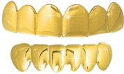 Top & Bottom Row Hiphop Grillz set - Gold Plated