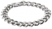 Men's Stainless Steel Chain Bracelet, 9''