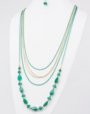 Trendy Fashion Jewelry - Imitation Crystal Necklace Set - By Fashion Destination (Green) | Free Shipping