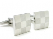 Laser Engraved Checker Cufflinks Gift Boxed By Cuff4U