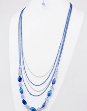 Trendy Fashion Jewelry - Imitation Crystal Necklace Set - By Fashion Destination (Blue) | Free Shipping