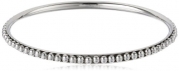 Stainless Steel Caviar Bead Detailed Bangle Bracelet, 7.75