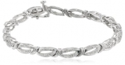 Sterling Silver and Diamond Bracelet (1/4 cttw, IJ Color, I2-I3 Clarity), 7.25