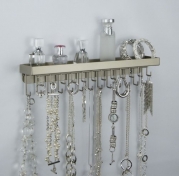 Wall Mount Necklace Holder Hanging Jewelry Organizer Closet Storage (Click to see Colors) Angelynn's Schelon Necklace Rack Silver