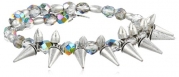 Vintage 66 Starry-Eyed & Raw Rock and Raw Prism Russian Silver Wrap Bracelet, 7.25