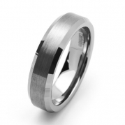 Tungsten Carbide Satin Men's Wedding Band Ring Sz 12.0