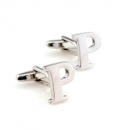 Initial Cufflinks (Alphabet Letter) by Men's Collections (P)