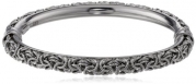 Sterling Silver Diamond-Cut Interlocking Circles Bangle Bracelet, 6.75