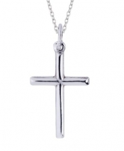 .925 Sterling Silver Children's Kids Baby Cross Pendant Necklace 13 Inch Religious