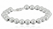 Sterling Silver Bead Bracelet 7.5