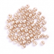 ILOVEDIY 100pcs in Bulk Imitation European Pearl Beads 4mm for Jewelry Making