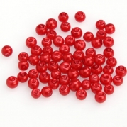 ILOVEDIY 100pcs in Bulk Red Imitation Glass Pearl Beads 4mm for Jewelry Making