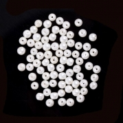 ILOVEDIY 100pcs in Bulk Imitation European Pearl Beads White 4mm for Jewelry Making