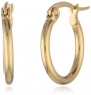 Stainless Steel 18 Karat Gold Plated Small Round Hoop Earrings