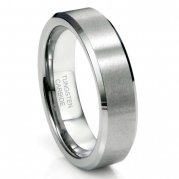 Tungsten Carbide Satin Men's Wedding Band Ring Sz 5.0