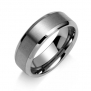 Bling Jewelry Brushed Matte Center Unisex Tungsten Ring