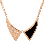 Yazilind Jewelry Dramatic Gold Plated Crystal False Collar Necklace Women 'S Clothing Accessories