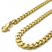 14 5mm KONOV Jewelry Gold Stainless Steel Mens Necklace Chain, 5mm, 14 inch