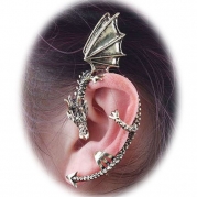 BestOfferBuy Fashion Punk Silver Oriental Dragon Ear Wrap Cuff Clip On Earring