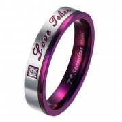 Women - Size 6 - KONOV Jewelry Men's Women's Stainless Steel Love Promise Ring Couples Wedding Bands