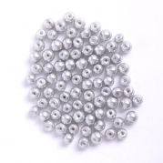 ILOVEDIY 100pcs in Bulk Imitation European Pearl Beads 4mm for Jewelry Making