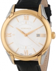 Versace Men's VFI020013 Apollo Rose Gold Ion-Plated Stainless Steel Casual Watch with Leather Band