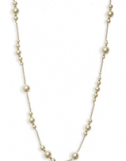 Lee Angel Imitation Pearl Bead and Crystal Necklace (AAA)