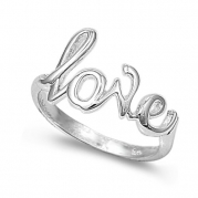 Sterling Silver 7mm Love Ring (Size 4 - 10) - Size 4