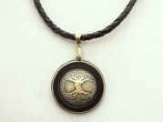 Tree of Life Necklace, Leather, Adjustable