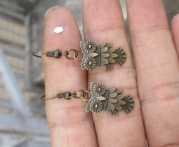 Arrow Earrings,steampunk Antique Brass Arrow Piercing Earrings