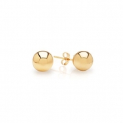 14K Yellow Gold Ball Stud Earrings (6mm)