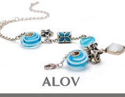 ALOV Designer Fashion Jewelry Unique Bead Charm Bracelet Precious Christmas & 2015 New Year gift for Mom,Mother,Grandma,Sister,Wife,Girl Friend, Handmade Sterling Silver Compatible with Pandora