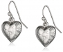 1928 Jewelry Silver Heart Charm Earrings
