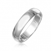 Bling Jewelry .925 Sterling Silver Unisex Wedding Band Ring 5mm