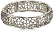 1928 Jewelry Silver Vines Filigree Stretch Bracelet