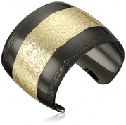 1928 Jewelry Prominence Gold-Tone and Black Cuff Bracelet, 7