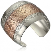 1928 Jewelry Prominence Silver-Tone and Copper Cuff Bracelet, 7