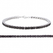 Sterling Silver Black Diamond Bracelet (1 CT)