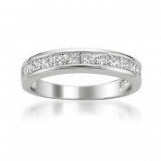 Platinum Princess-cut Diamond Bridal Wedding Band Ring (1 cttw, G-H, VS2)