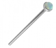 2mm Imitation Opal Nose Ring-20 gauge-316L Steel Bend to Fit Nose Stud-6 colors Available