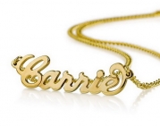 18k Gold Plate Personalized Name Necklace - Custom Made Any Name