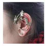 Jade Onlines Classic Dragon Ear Wrap Cuff Earring Stud Earrings Punk Rock Left Ear