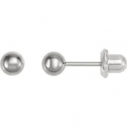 Titanium Ball Piercing Earrings Pair in 3mm - Hypoallergenic For Sensitive Ears