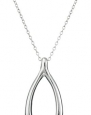 Sterling Silver Wishbone Pendant, 18