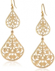 1928 Jewelry Gold-Tone Filigree Drop Earrings
