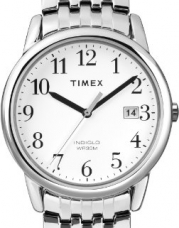 Timex Men's T2P294 Easy Reader Silver-Tone Dressy Expansion Band Watch
